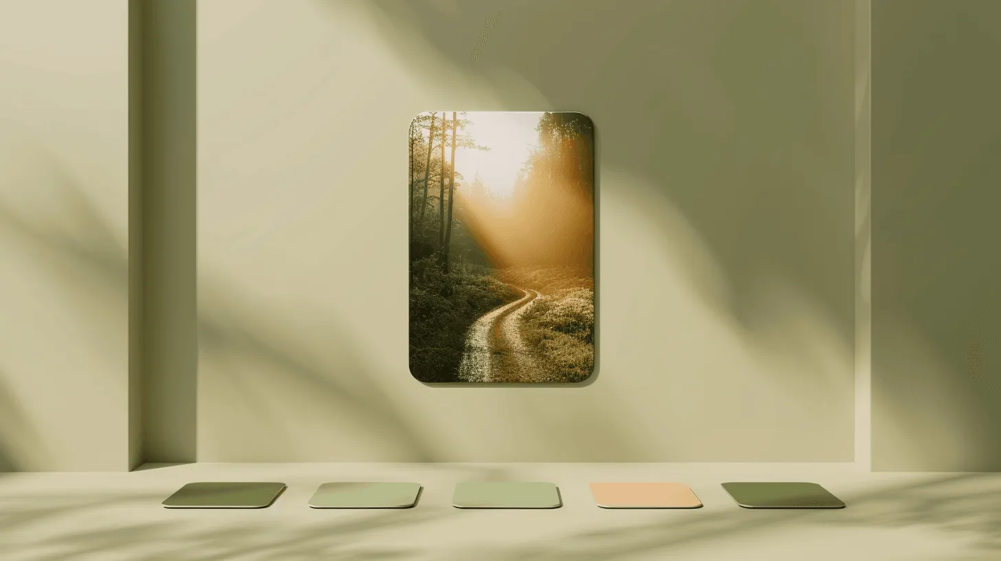 AniMoment app showing a nature photo with a spoken animist reading overlay